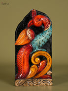 Charming Hand Painted Parrot Wooden Keychain Holder