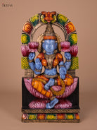 Charming Handcrafted Goddess Lakshmi Wooden Carved Idol