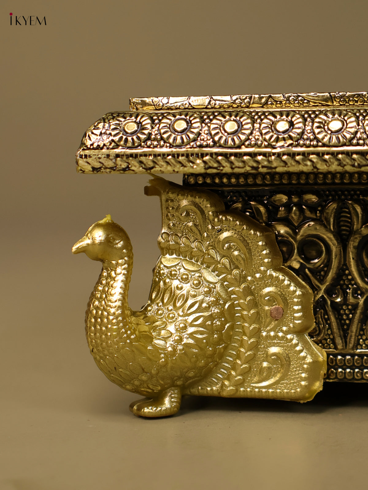 Charming Oxidized Bajot with Peacock Embossed Legs 1