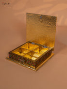 Charming Peacock Printed Meenakari Dry Fruit Box 4
