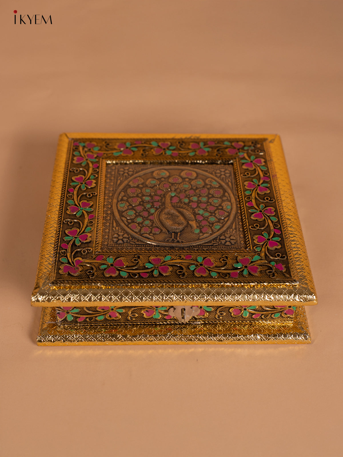 Charming Peacock Printed Meenakari Dry Fruit Box 5
