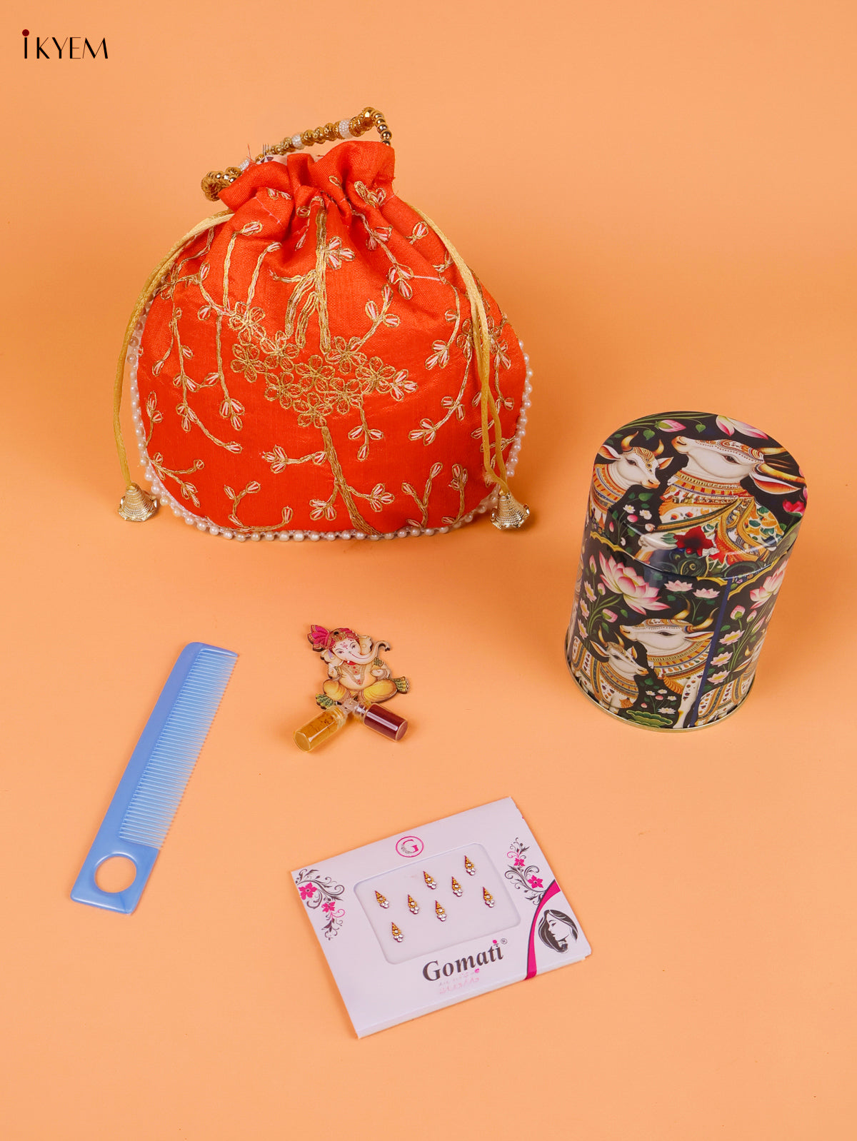 Chic Festive Return Gift Combos In A Embroidered Potli Bag 2