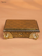 Elegant Gold Oxidized Bajot with Peacock Legs - (7x5) 