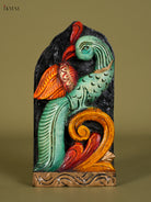 Chic Hand Painted Parrot Wooden Keychain Holder