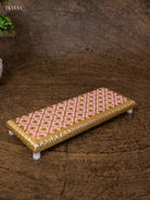 Chic Pastel Pink Meenakari Deign Printed Bajot