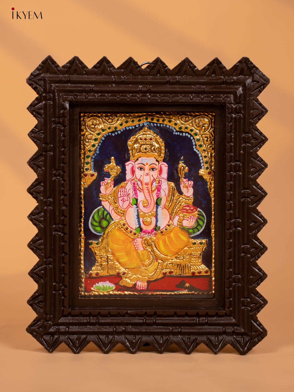Ganesha - Tanjore Painting  (11x9) - KD17150