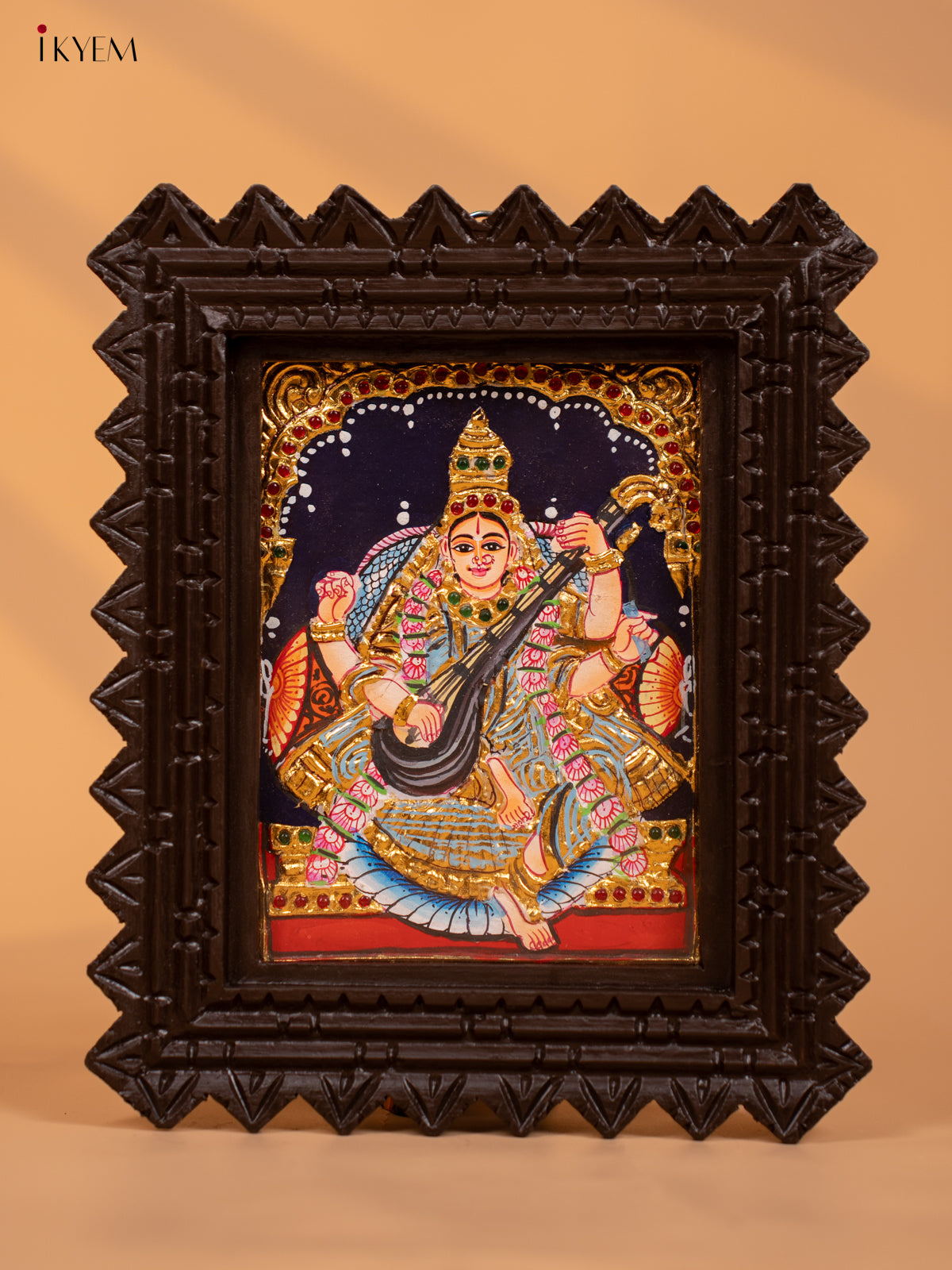 Saraswati - Tanjore Painting  (11x9)  - KD17153