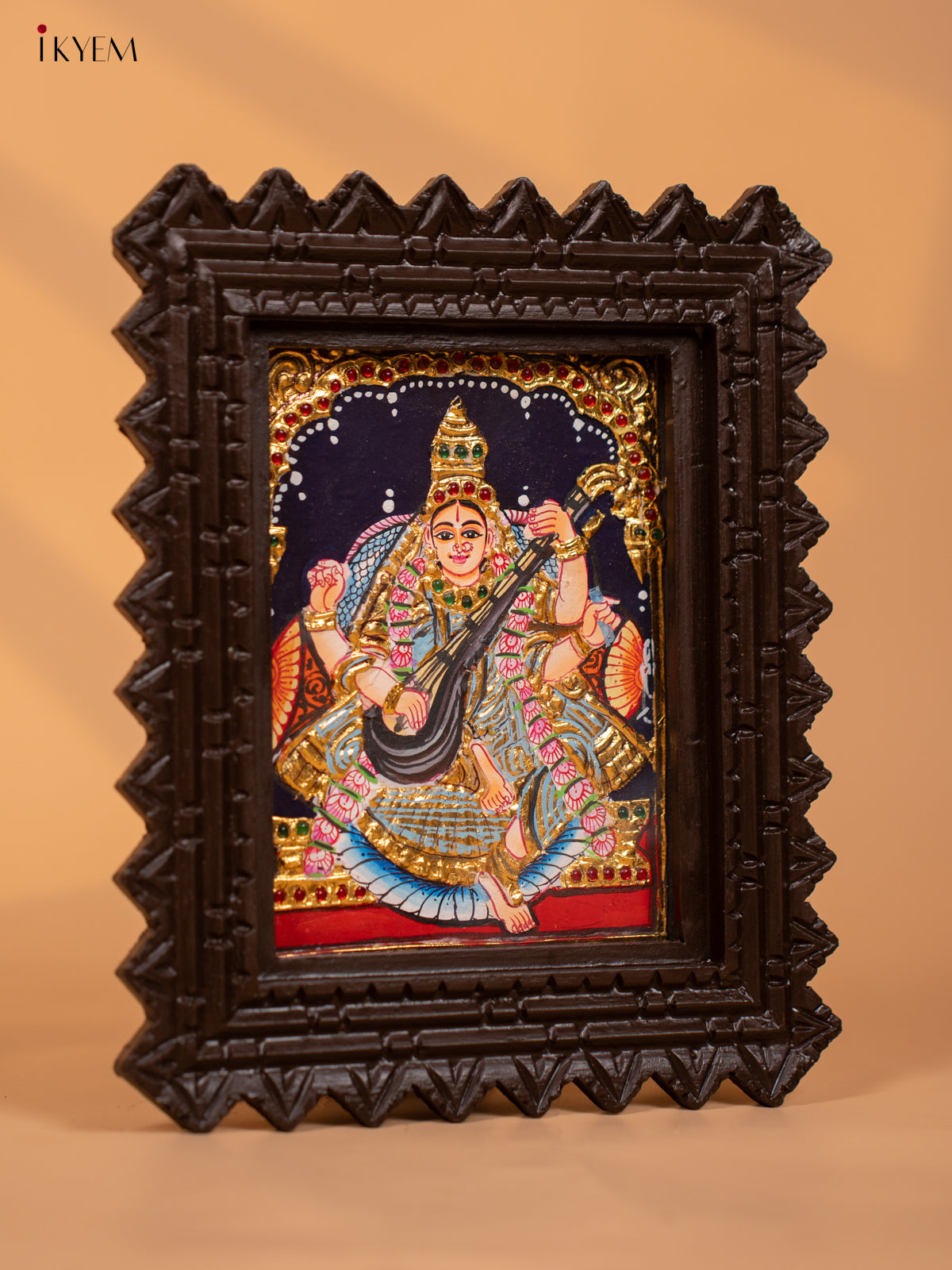 Saraswati - Tanjore Painting  (11x9)  - KD17153