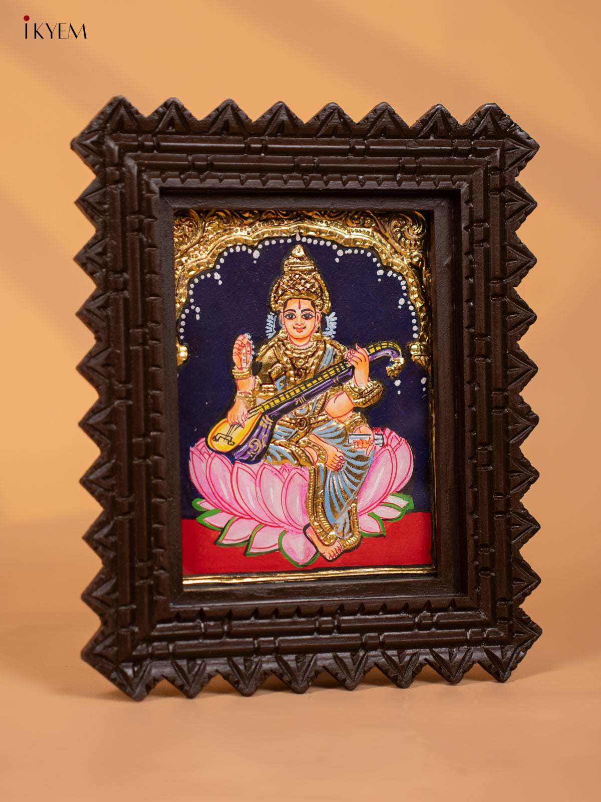 Saraswathi- Tanjore Painting  (11x9)  - KD17148