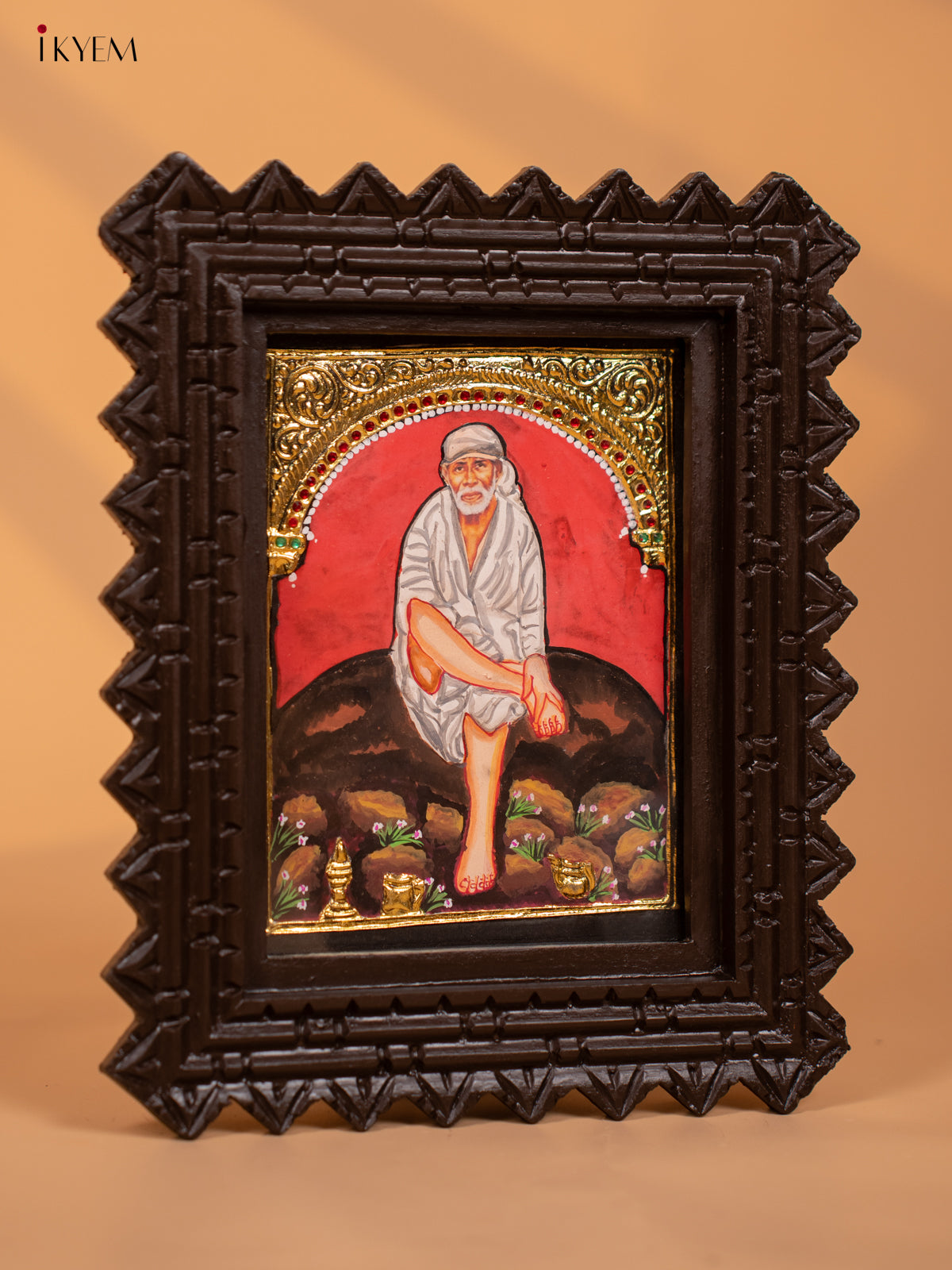 Sai Baba - Tanjore Painting  (11x9)  - KD17149