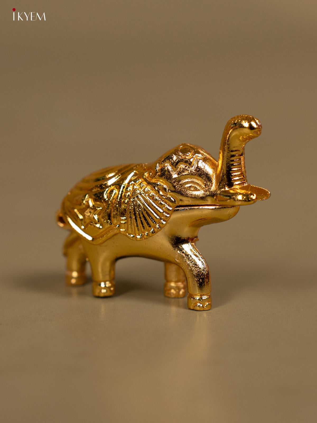 Gold Plated Elephant Kumkum Holder 2 Inch- KB11113