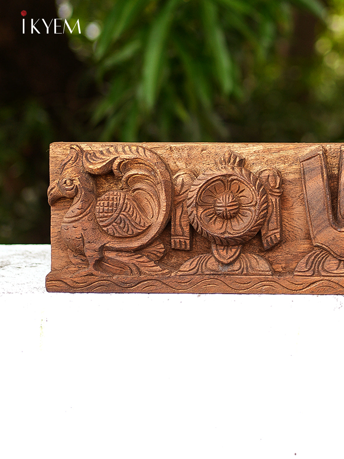 Handcrafted Wooden Namam sangu chakram Panel