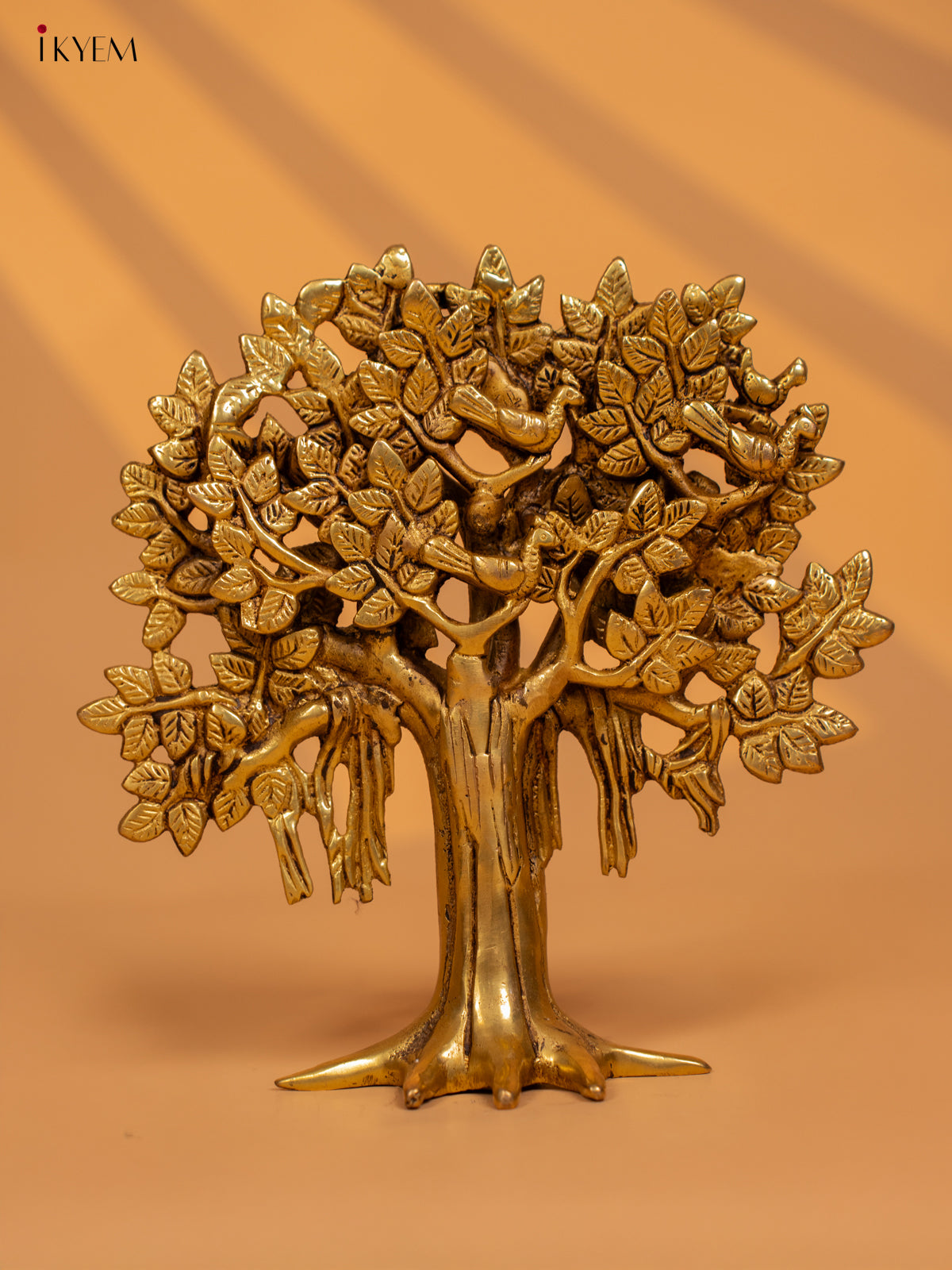 Brass Kalpavriksha Tree with Roots Antique Finish - 8 Inch - KB12111