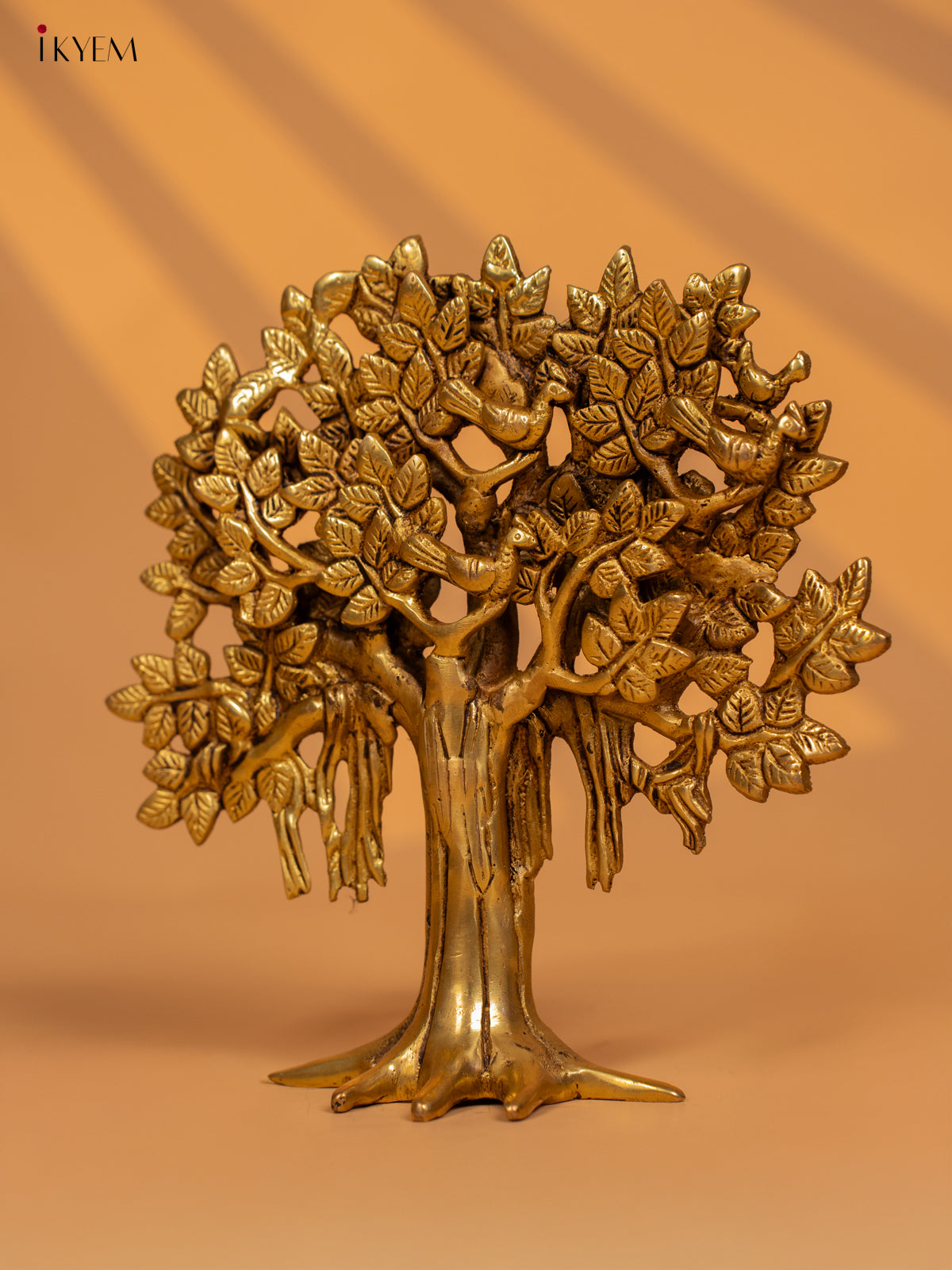 Brass Kalpavriksha Tree with Roots Antique Finish - 8 Inch - KB12111