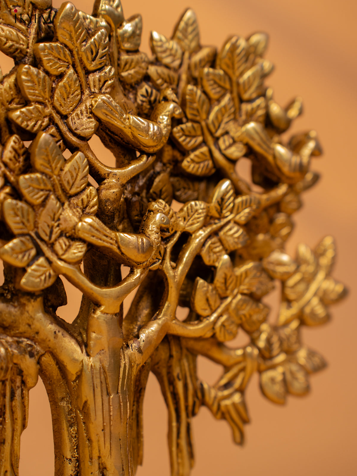 Brass Kalpavriksha Tree with Roots Antique Finish - 8 Inch - KB12111