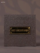 Dark Color Paduka Box With Lord Ganesha's Picture & Footprint