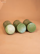 Digital Printed Green Dry Fruit Gift Hamper Box with 3 Small glass Jars 4