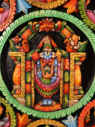 Divine Ashtalakshmi & Vishnu Wooden Hand Carved Wall Hanging 2