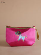 Divine Digital Krishna Flute Printed Pink Purse with Zipper
