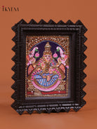 Divine Gajalakshmi Thanjavur Painting In Chettinad Frame 1