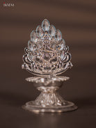 Divine German Silver Ganesha Printed Small Vilakku