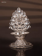 Divine German Silver Ganesha Printed Small Vilakku 2