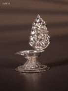 Divine German Silver Ganesha Printed Small Vilakku 3