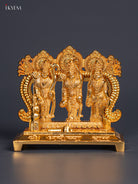Divine Gold Plated 4 Inch Ram Dharbar Idol