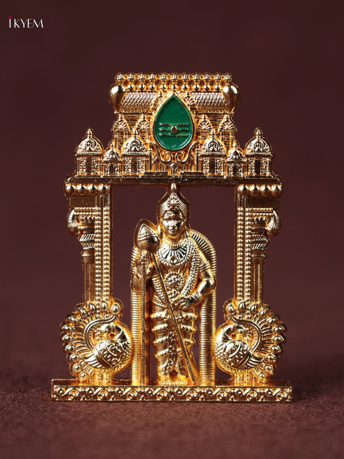 Divine Gold Plated Lord Vel Murugan Idol 