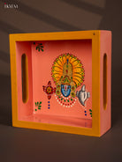Divine Hand Painted Tirupati Lord Balaji Square Wooden Tray 2