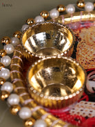Divine Khatu Shyam Ji Printed Plate With Haldi kumkum holder 1