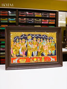 Divine Meenakshi Kalyanam Thanjavur Painting 