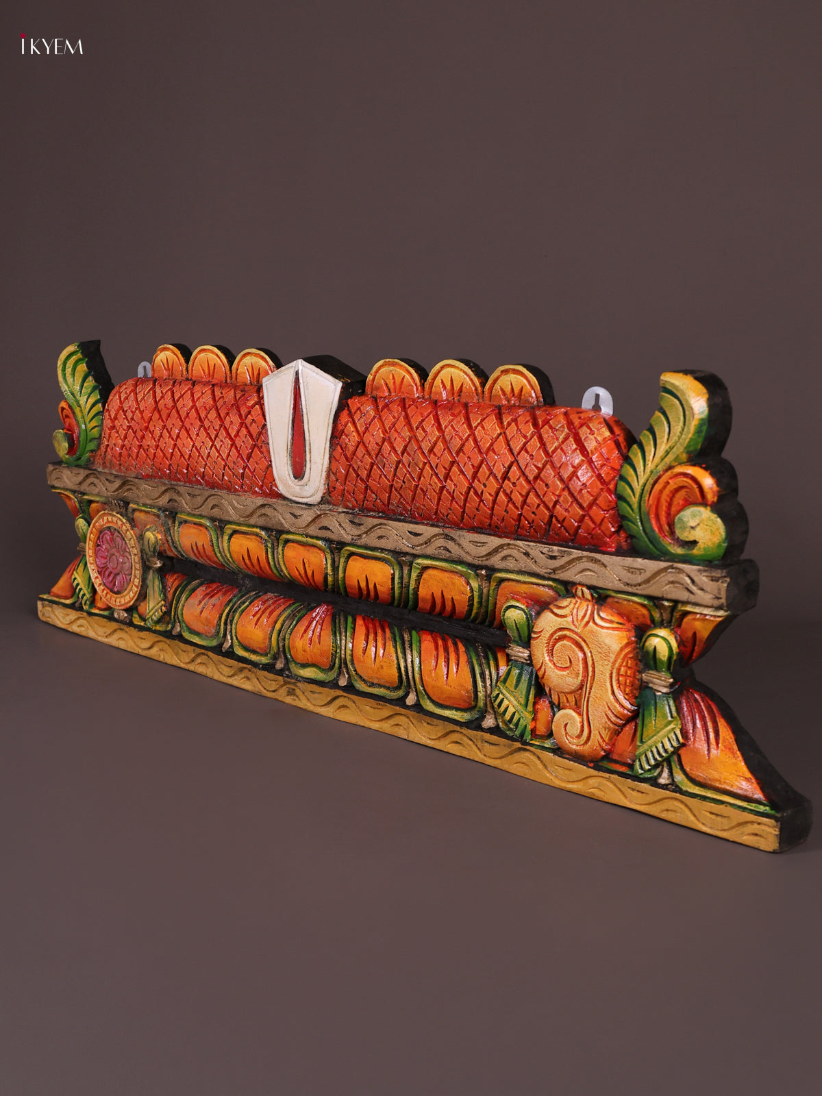 Divine Wooden Hand Carved Gopuram Panel With Namam 2