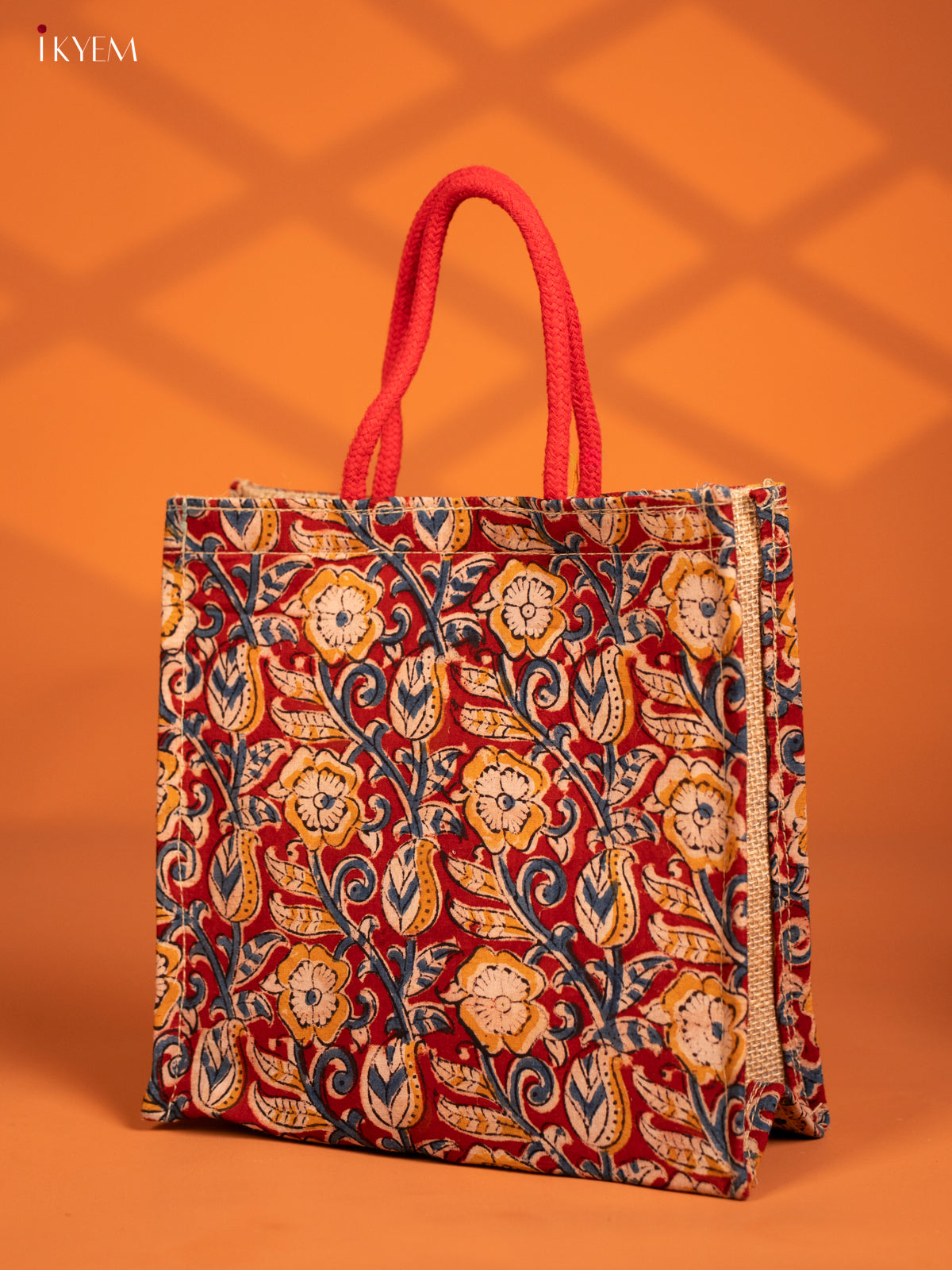 Eco-Friendly Handcrafted Red Kalamkari Bag