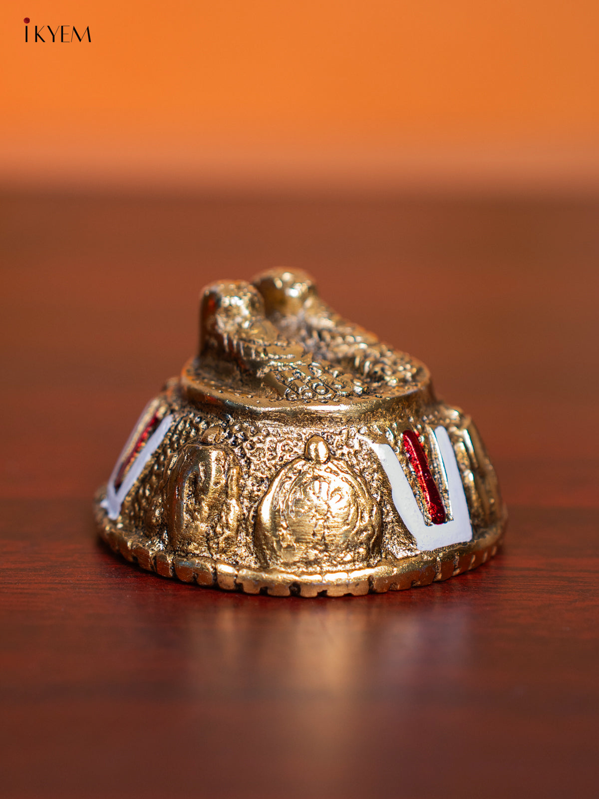 Elegant 4 Inch Gold-Plated Lord Tirupati Balaji Padukas 1