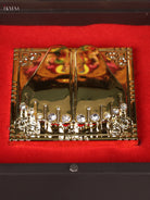 Elegant Dark Color Paduka Box With Goddess Lakshmi Picture & Footprints 2
