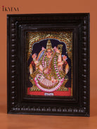 Elegant Goddess Saraswati Thanjavur Painting 2