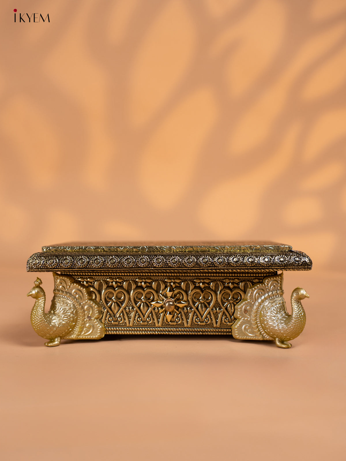 Elegant Gold Oxidized Bajot with Peacock Legs 2
