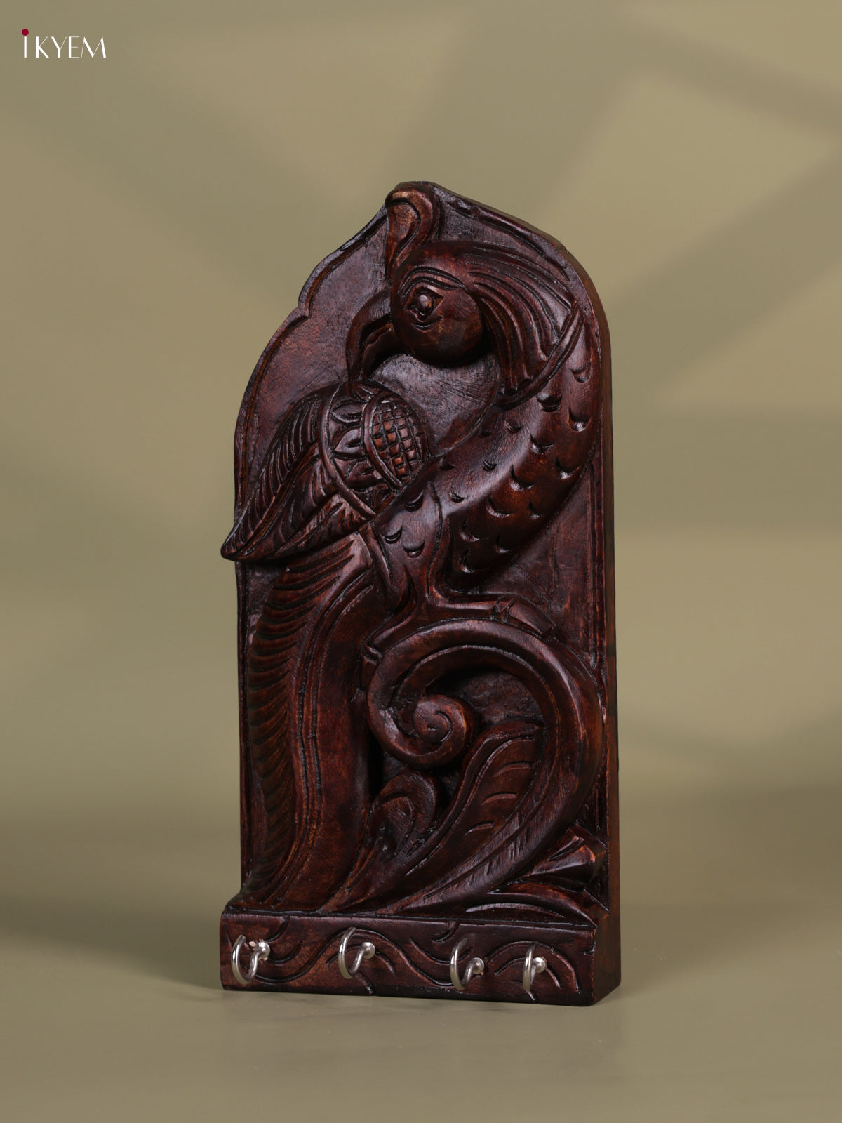 Elegant Hand Crafted Parrot Wooden Key Hanger 3