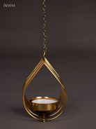 Elegant Leaf Designed Wall Hanging T Light Candle Holder (3 Inches) 2