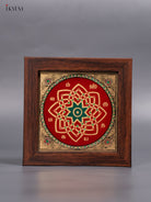 Elegant Maroon Hridaya Kamalam Reverse Glass Painting 1