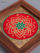 Elegant Maroon Hridaya Kamalam Reverse Glass Painting 3