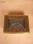 Elephant Design Printed Dry Fruit Box - (7x9) Inches 1