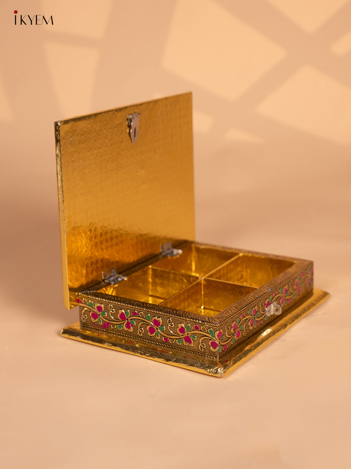 Elephant Design Printed Dry Fruit Box - (7x9) Inches 2