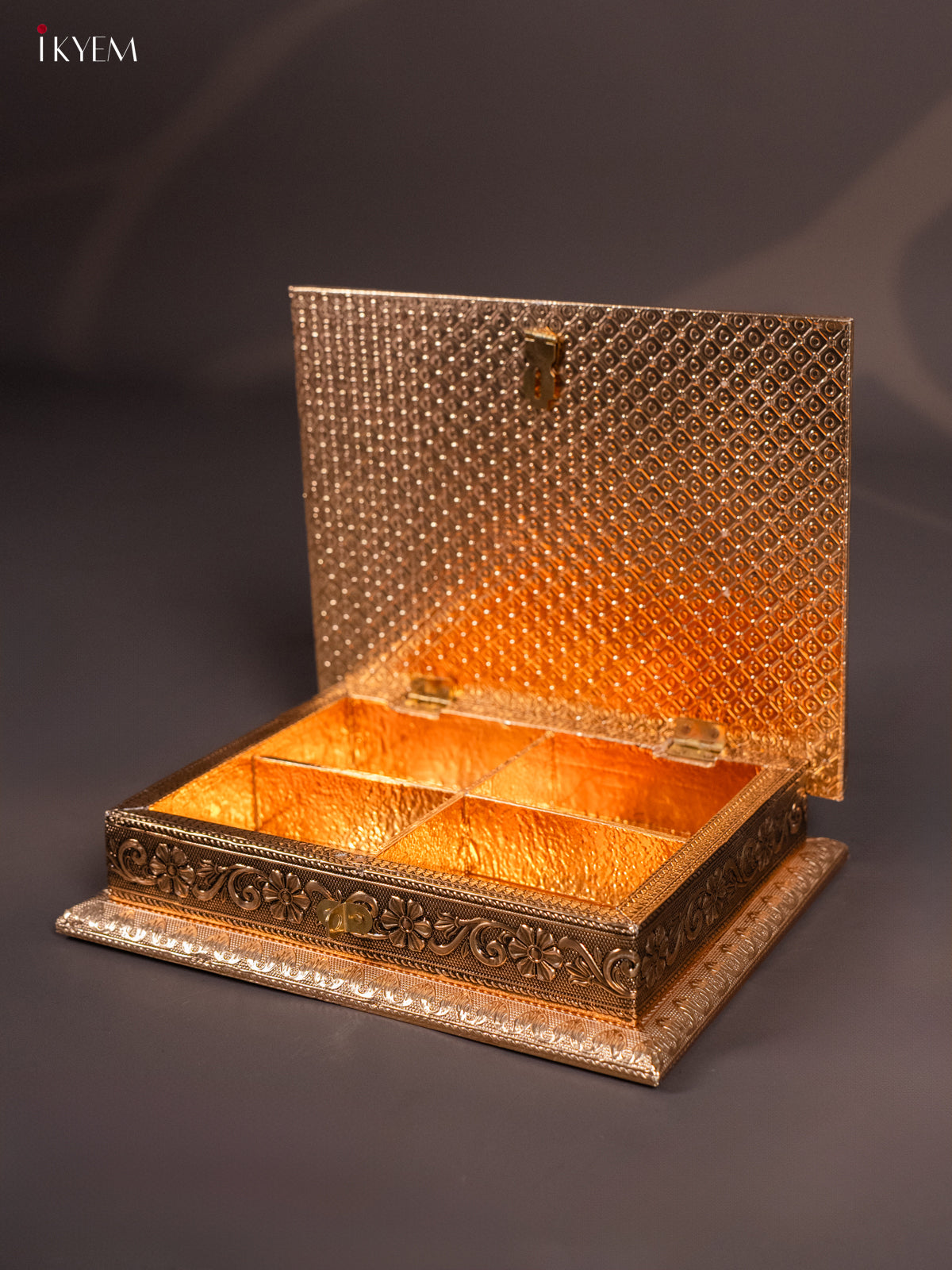Elephant Printed Rich Dry Fruit Box with 4 Compartment 3