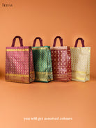 Embossed Meenakari Box Festive Gift Set In A Zari Printed Tote Bag
