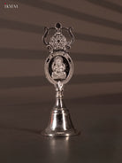 Expertly Crafted Ganesha & Lakshmi Bell in German Silver