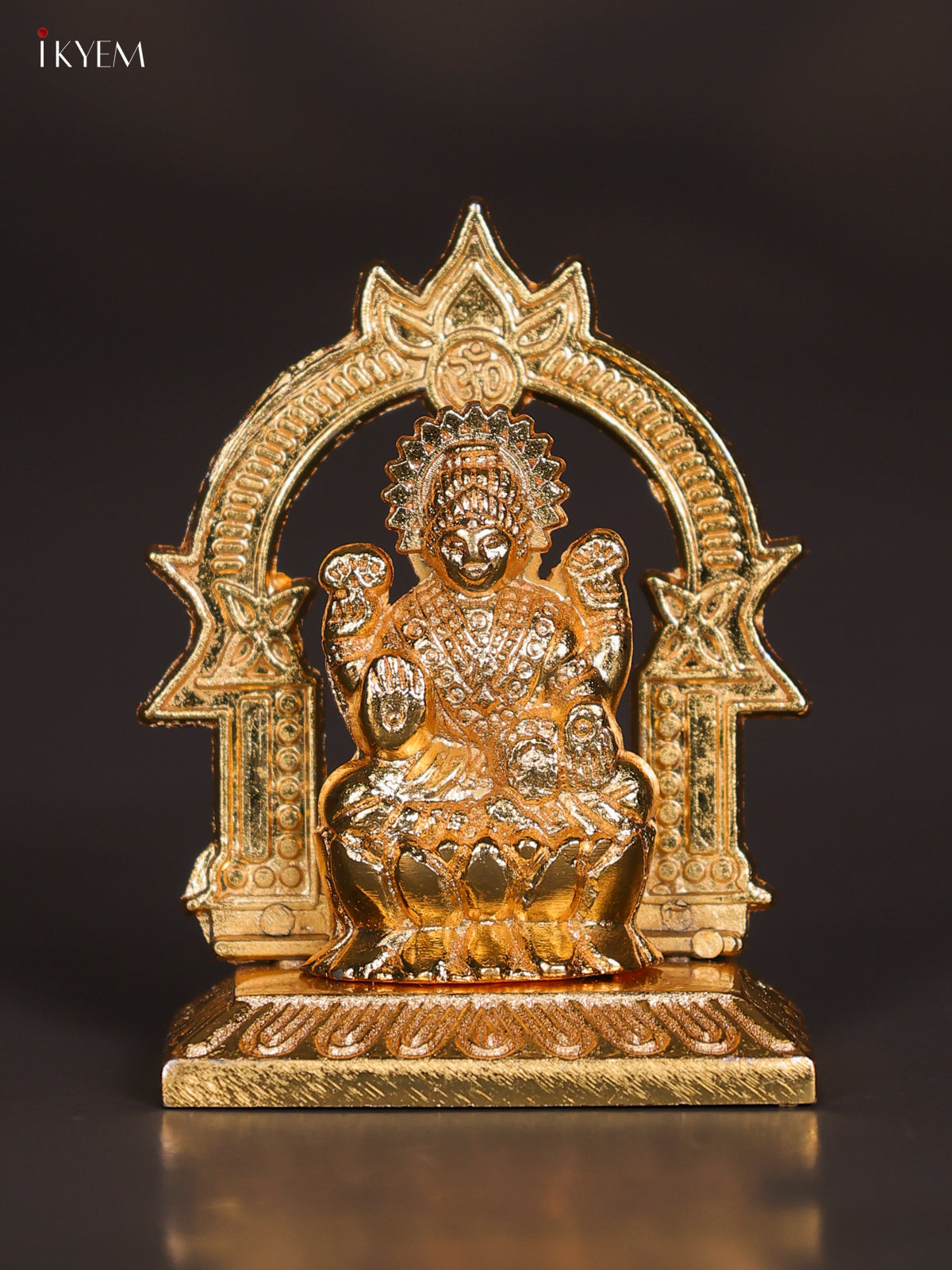Exquisite Gold Electroplated Goddess Lakshmi Idol