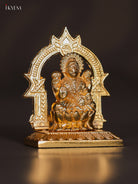 Exquisite Gold Electroplated Goddess Lakshmi Idol 1