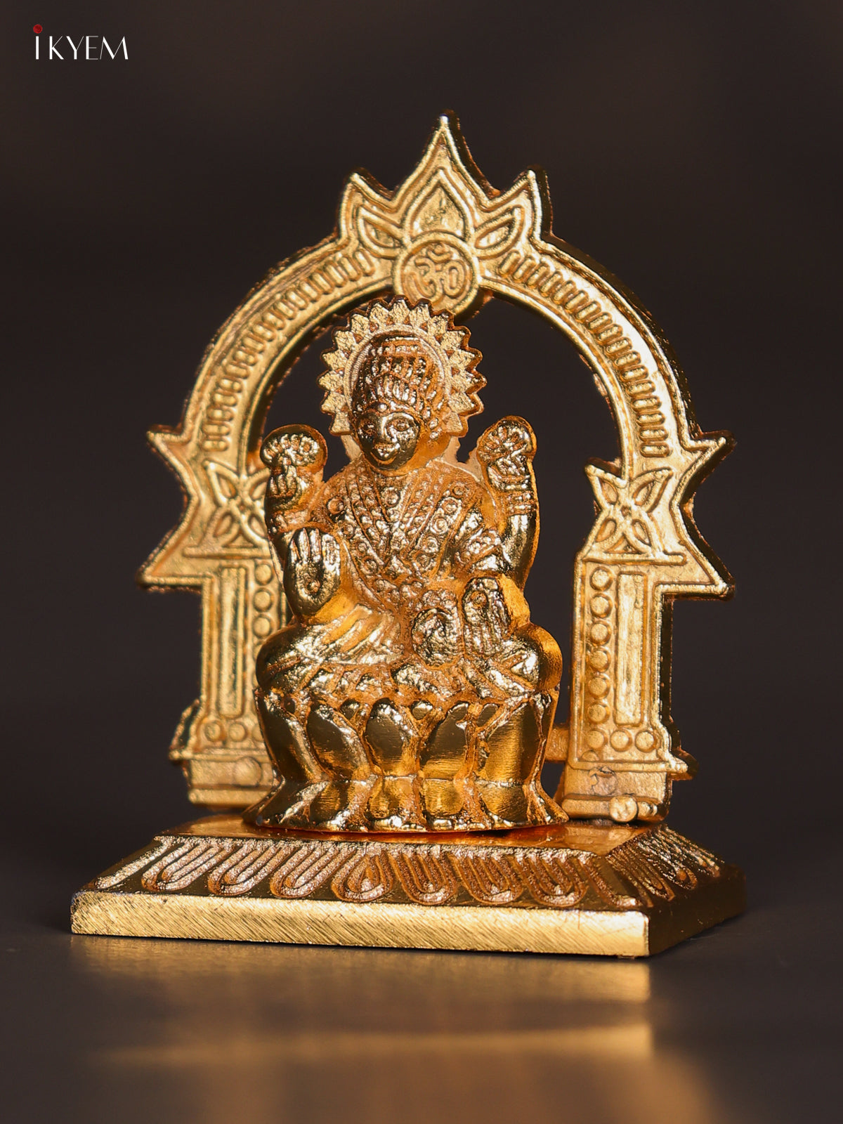 Exquisite Gold Electroplated Goddess Lakshmi Idol 2
